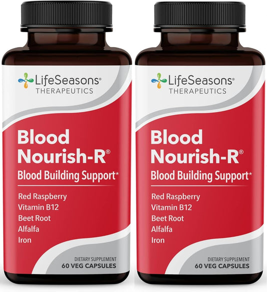 Iron Supplement for Anemia, Fatigue, and Dizziness - Non-Constipating - Blood Building Formula with Iron, Alfalfa, Raspberry, and Vitamin B-12 - 120 Capsules