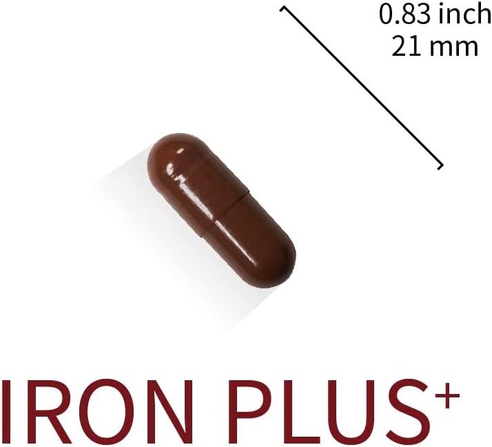 Iron Supplement for Women - Lovita Iron 18mg with Vitamin C, Dong Quai & B12 - Vegan Formula for Red Blood Cell Production - 120 Capsules
