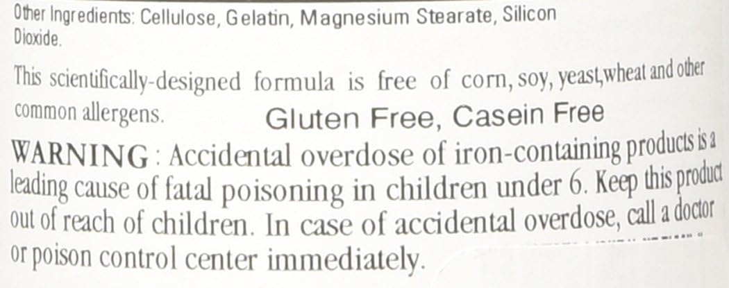 Iron Supplement with Maximum Absorption for Cardiovascular Health - 60 Capsules