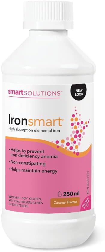 Ironsmart Liquid Iron Supplement by Lorna Vanderhaeghe - 250 ML Bottle for Iron Deficiency