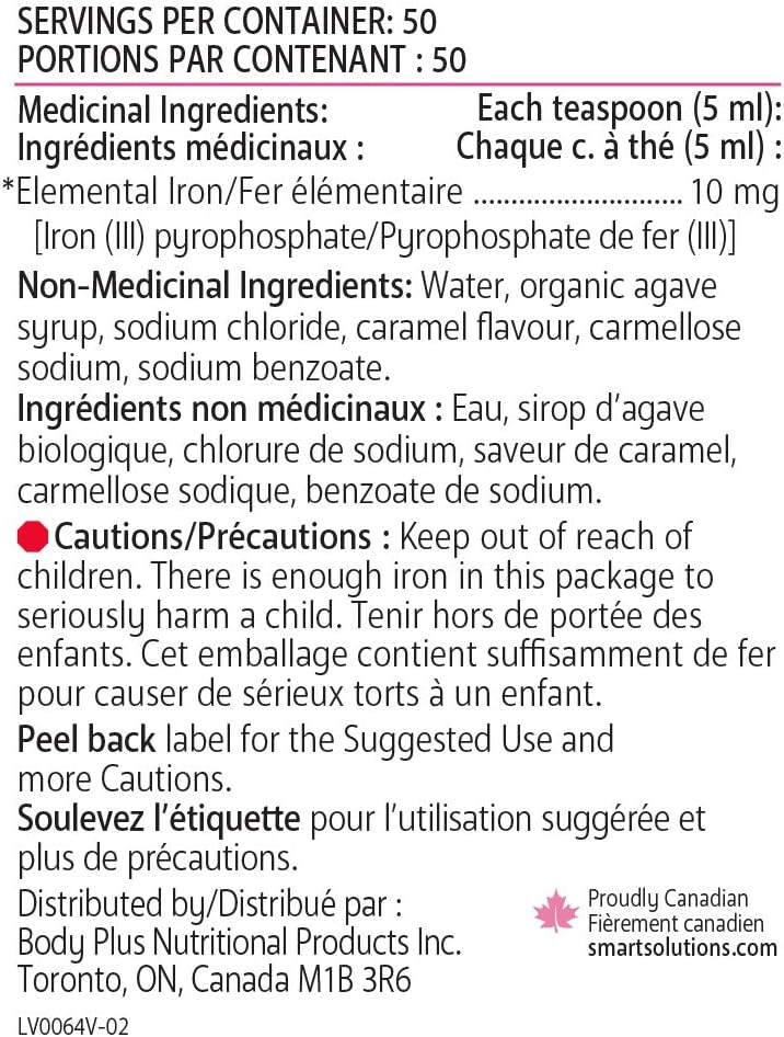 Ironsmart Liquid Iron Supplement by Lorna Vanderhaeghe - 250 ML Bottle for Iron Deficiency