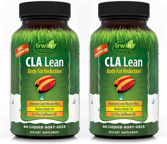 Irwin Naturals CLA Lean Body Fat Reduction Liquid Soft-Gels - Pack of 2 - Reduce Body Fat & Increase Muscle Tone