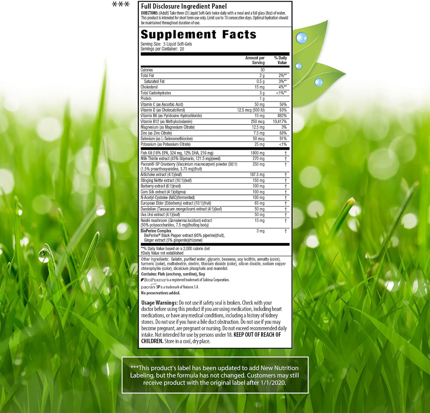 Irwin Naturals Kidney & Liver Super Cleanse - 2-in-1 Formula - 60 Softgels