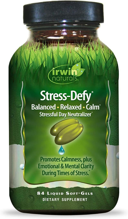 Irwin Naturals Stress-Defy Softgels - 84 Count - Natural Stress Relief Supplement