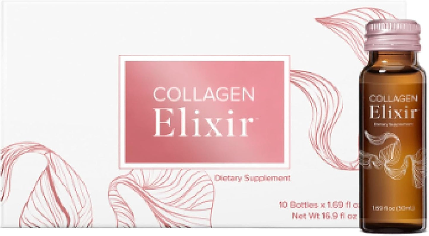 Isagenix Marine Collagen Elixir - Youthful Appearance Drink with Vitamin C, Zinc & Biotin - 50 mL