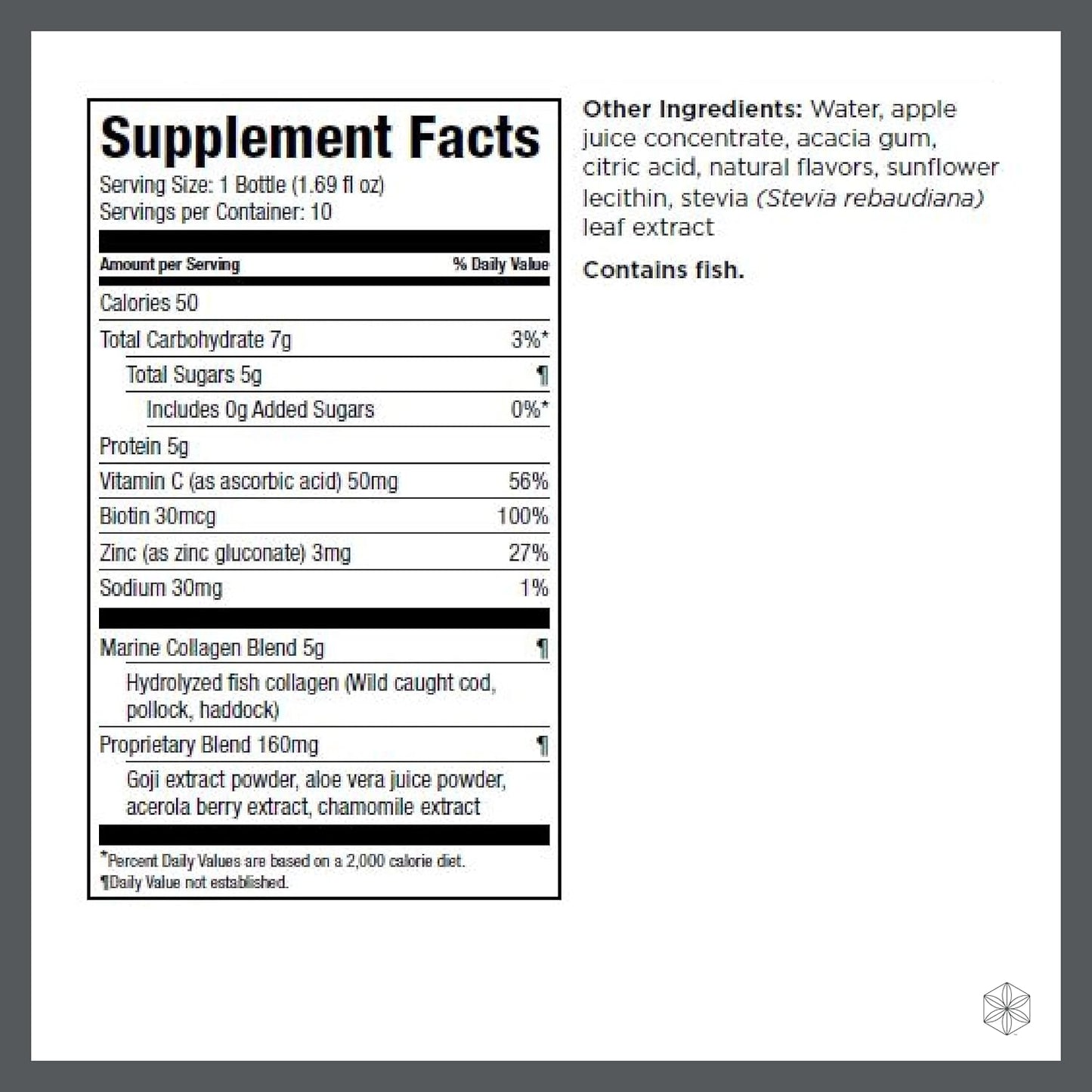 Isagenix Marine Collagen Elixir - Youthful Appearance Drink with Vitamin C, Zinc & Biotin - 50 mL