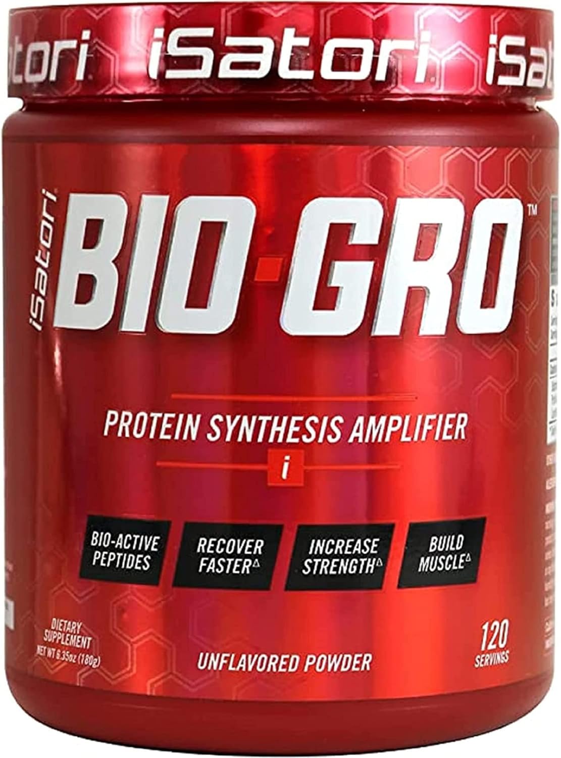 iSatori BIO-GRO Muscle Recovery & Growth Supplement with Bio-Active Peptides - 120 Servings