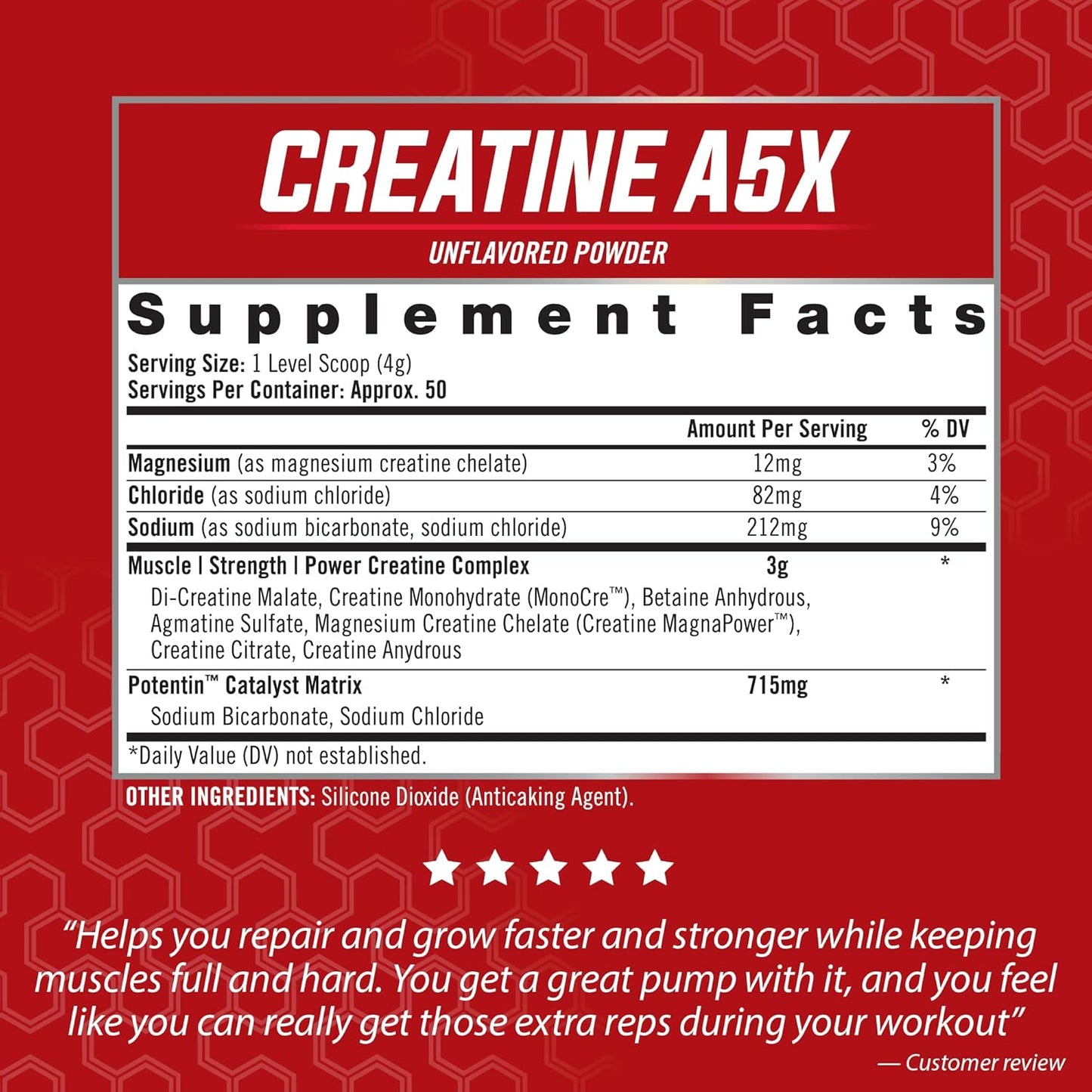 iSatori Creatine A5X: 5 Phase Powder with Betaine Anhydrous for Muscle Building & Recovery, 50 Servings