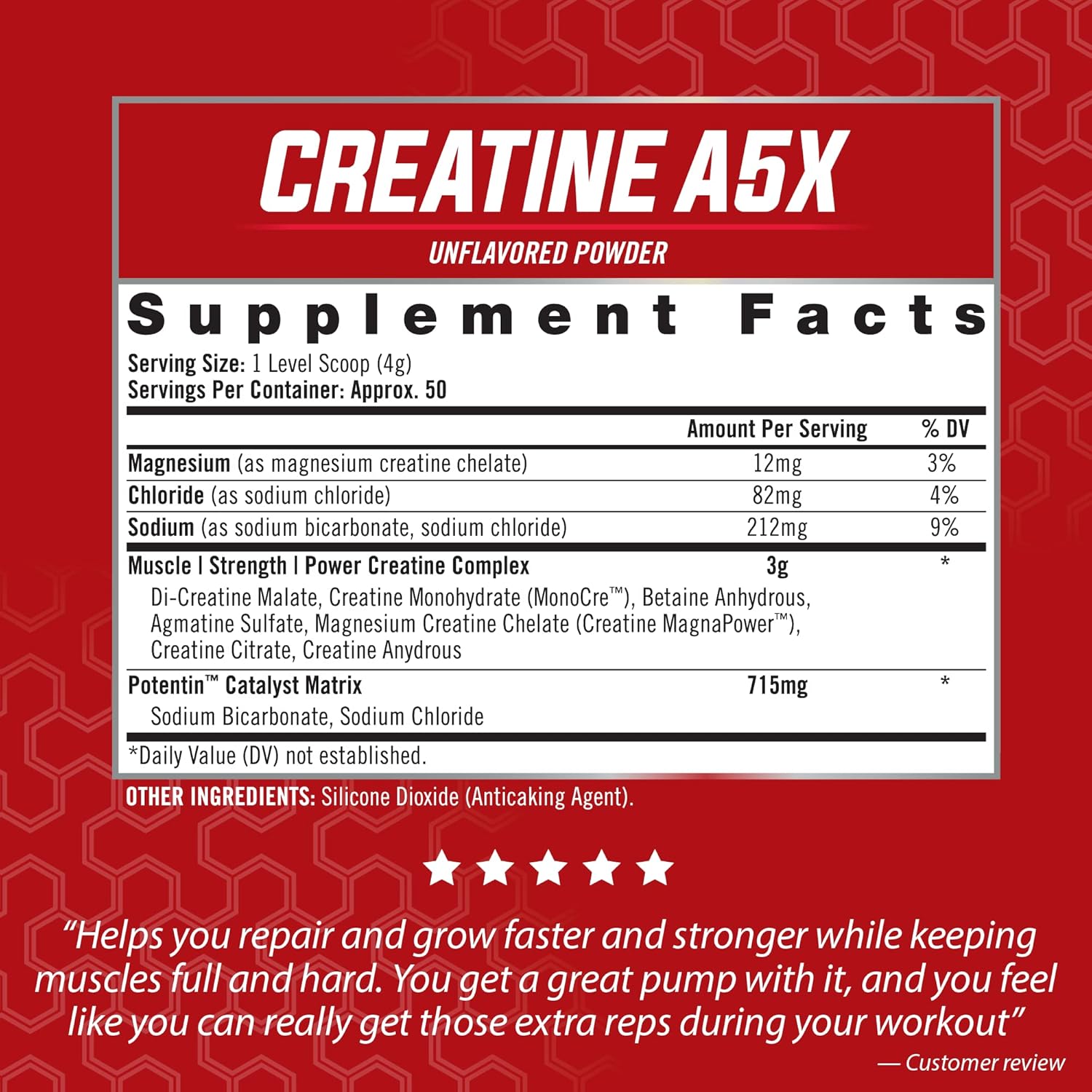 iSatori Creatine A5X: 5 Phase Powder with Betaine Anhydrous for Muscle Building & Recovery, 50 Servings