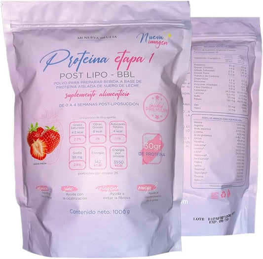 Isolated Whey Protein Powder with Collagen for Fat Transfer - Strawberry Flavor
