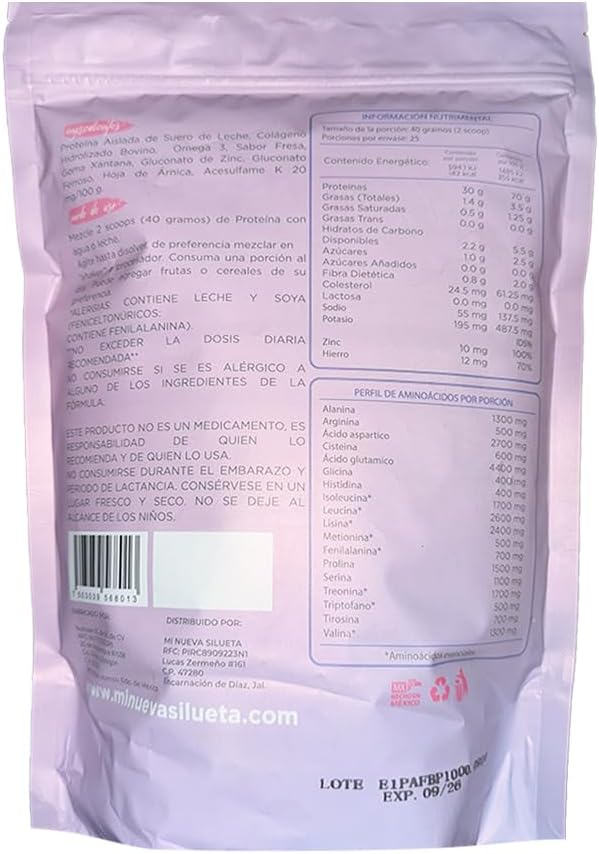 Isolated Whey Protein Powder with Collagen for Fat Transfer - Strawberry Flavor