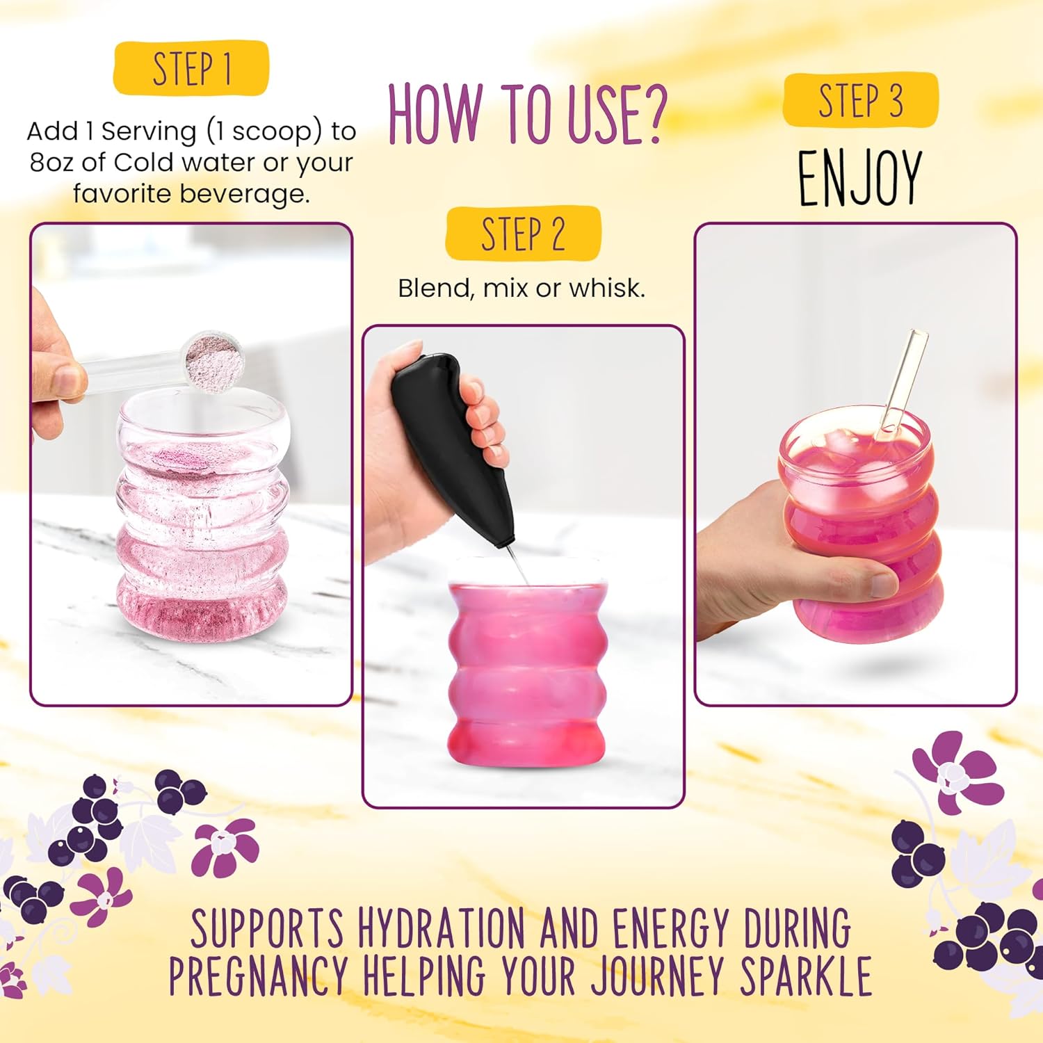ISOMUM Mom Electrolyte Powder: Hydration & Energy Drink for Pregnancy & Breastfeeding - Essential Vitamins & Minerals - Prenatal & Postpartum Safe - 30 Servings