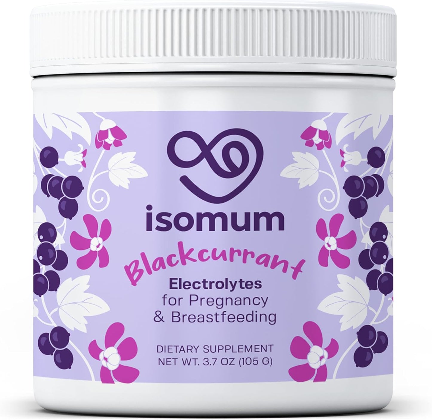 ISOMUM Mom Electrolyte Powder: Hydration & Energy Drink for Pregnancy & Breastfeeding - Essential Vitamins & Minerals - Prenatal & Postpartum Safe - 30 Servings