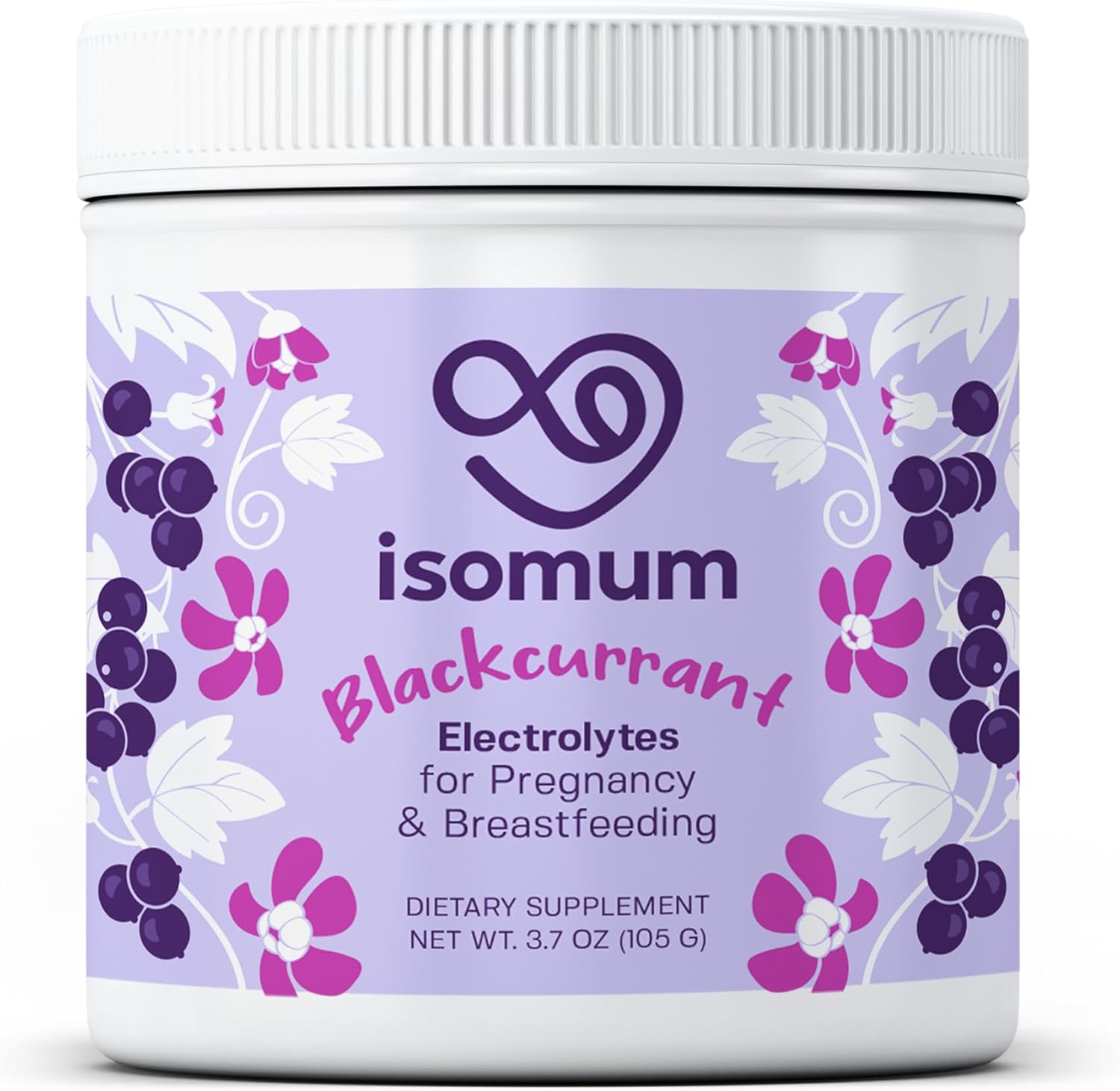 ISOMUM Mom Electrolyte Powder: Hydration & Energy Drink for Pregnancy & Breastfeeding - Essential Vitamins & Minerals - Prenatal & Postpartum Safe - 30 Servings