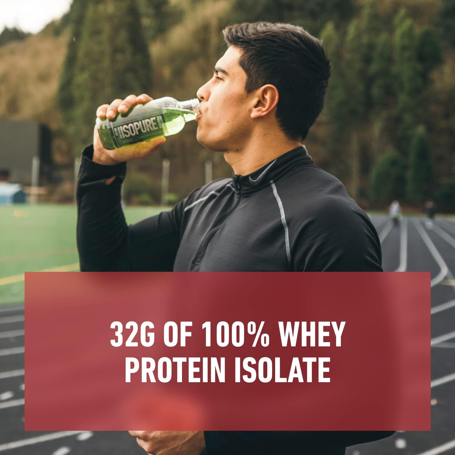 Isopure Clear Protein Drink, Alpine Punch, Zero Carb, 32g Protein, 16 Fl Oz, 12 Pack