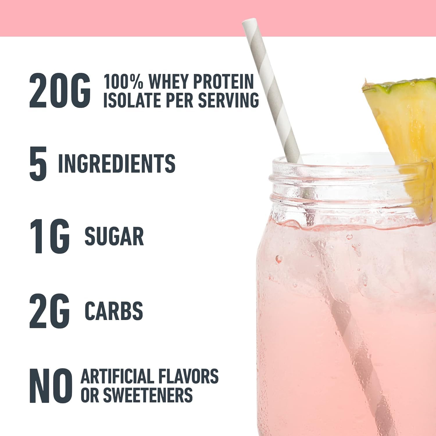 Isopure Clear Whey Isolate Protein Powder Infusions - Tropical Punch Flavor, 20g Protein Per Serving, 14.1 Oz