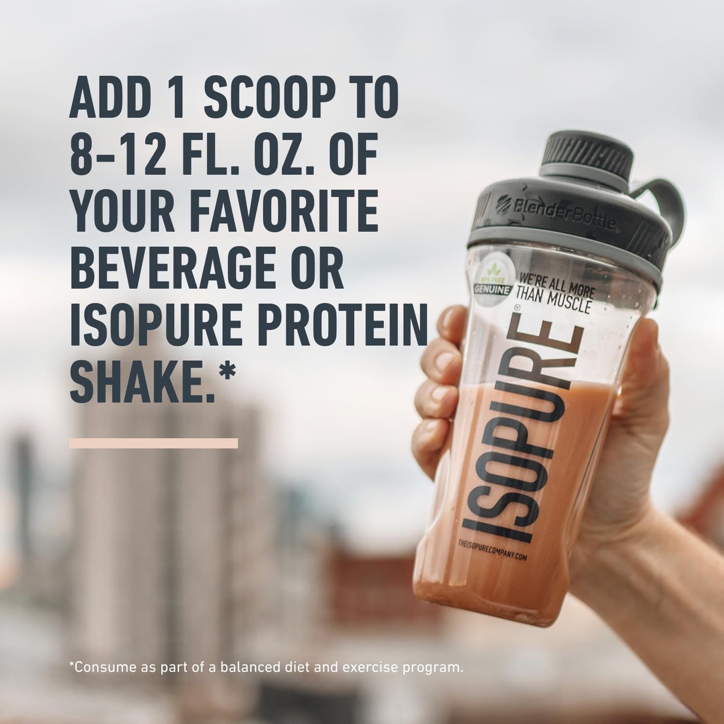 Isopure Creatine Monohydrate Powder - 100% Pure, Sugar Free, Unflavored - 5g per Serving - 1.1 Lbs, 100 Servings