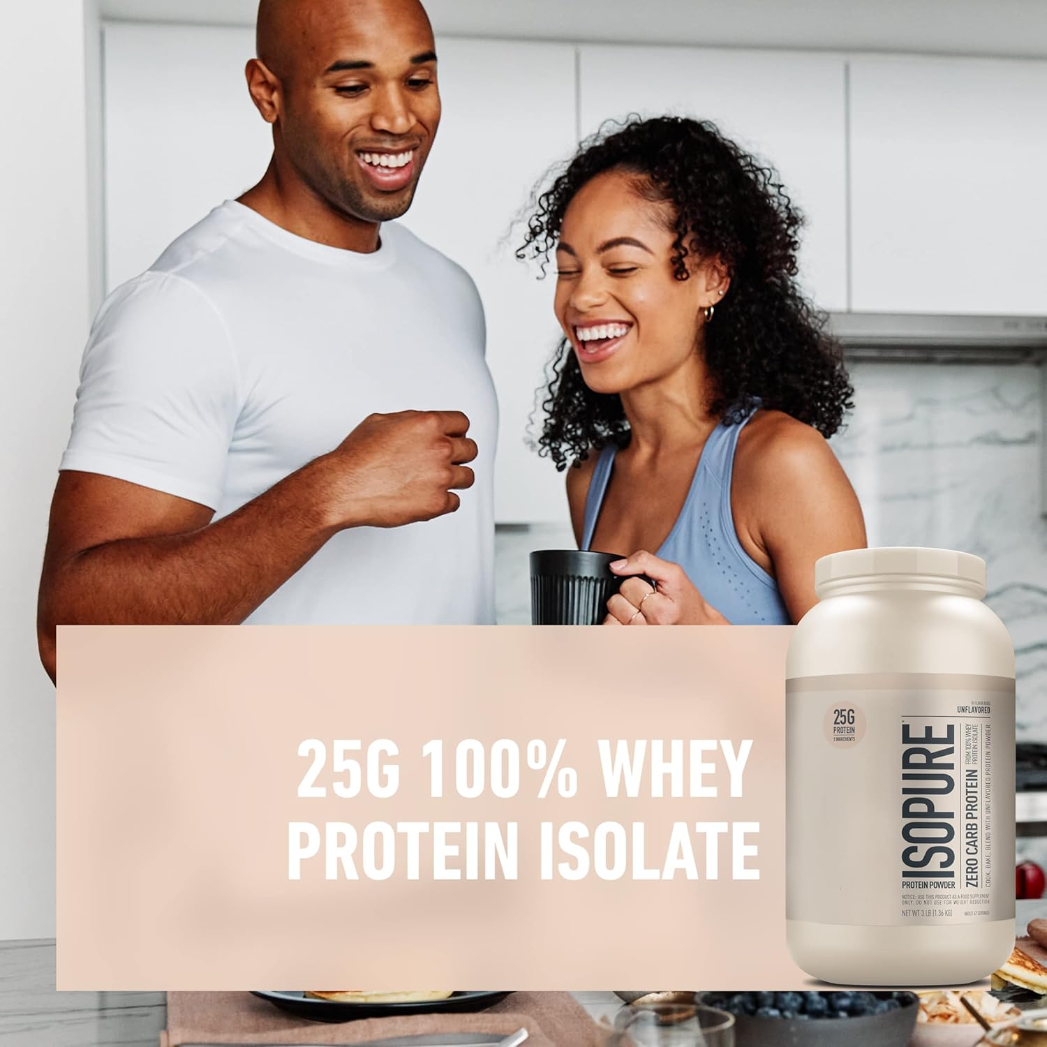 Isopure Unflavored Bundle: Whey Protein Isolate and Creatine Monohydrate - 47 Servings and 100 Servings