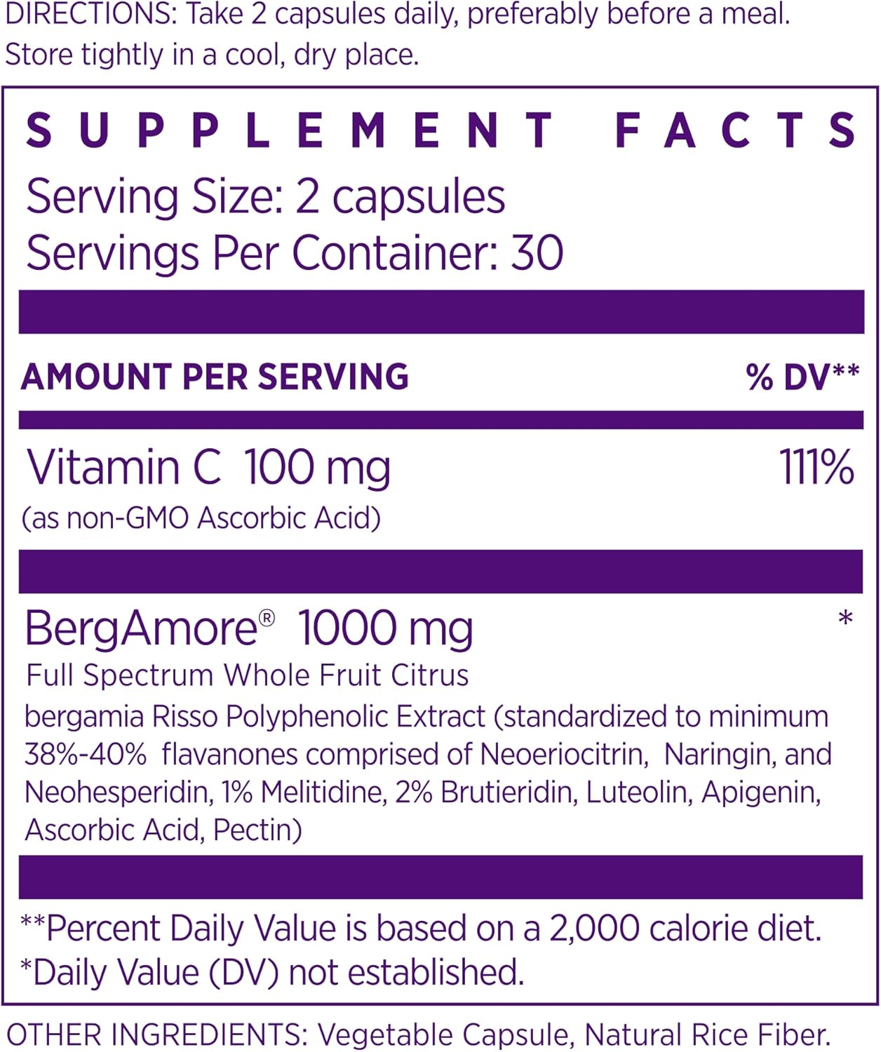 Italian Citrus Bergamot 1000mg Supplement Developed by Cardiologist, Supports Heart Health & Cholesterol Levels, High Potency with 7 Polyphenols, 30-Day Supply
