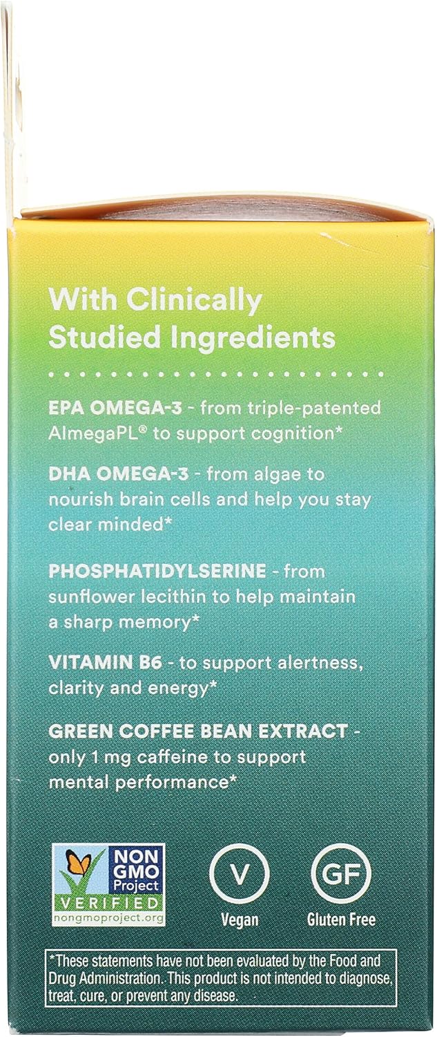 iWi Omega 3 Brain Focus Support Softgels, 10 Count Pack for 5 Days