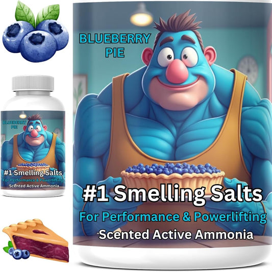 Jakd Labs Ammonia Smelling Salts for Athletic Performance & Powerlifting - Made in USA, Lab Tested Dry Activated Inhalant (Blueberry Pie Scent)