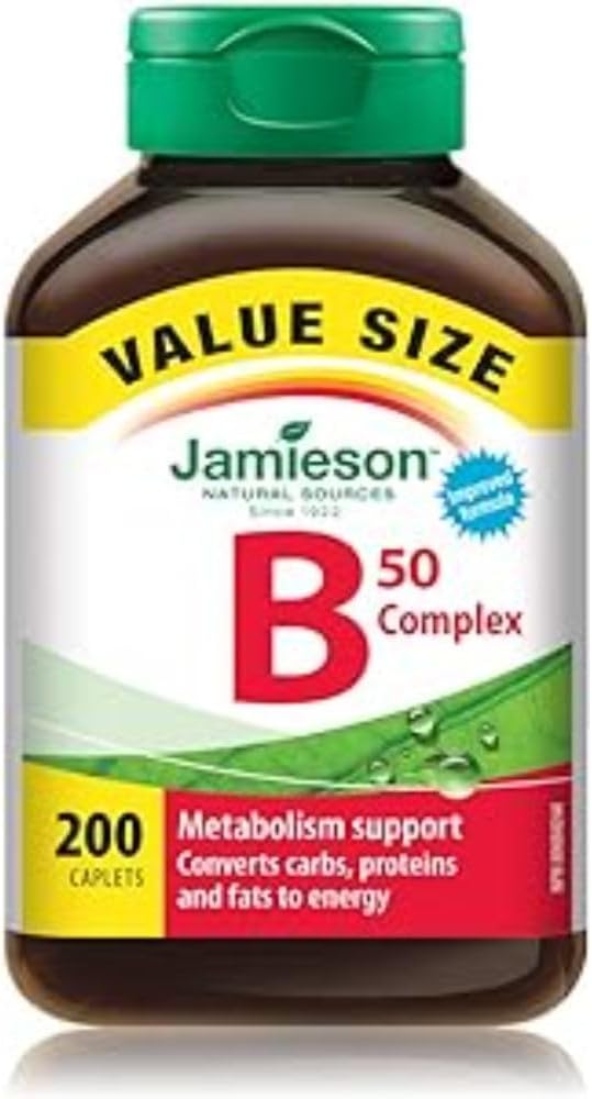 Jamieson B50 Complex - Value Size 200 Count Bottle for Enhanced Health Benefits