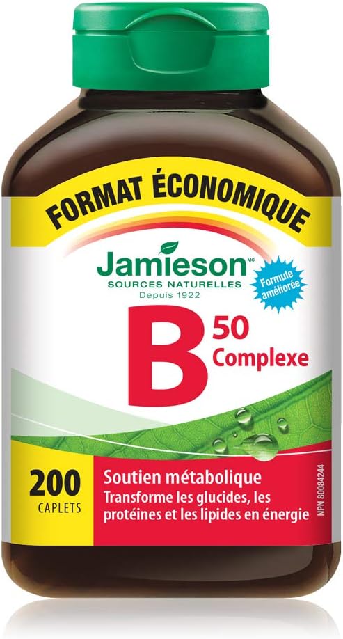 Jamieson B50 Complex - Value Size 200 Count Bottle for Enhanced Health Benefits