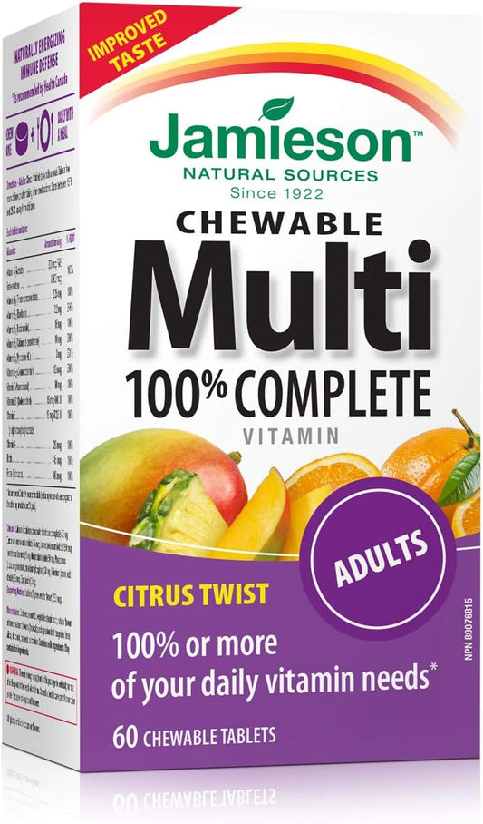 Jamieson Citrus Twist Multi Adult Chewable Multivitamin - 60 Tablets