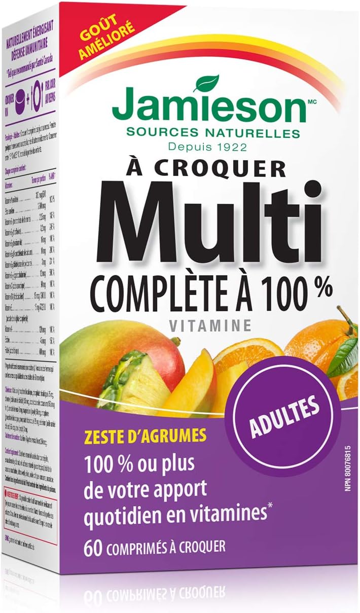 Jamieson Citrus Twist Multi Adult Chewable Multivitamin - 60 Tablets