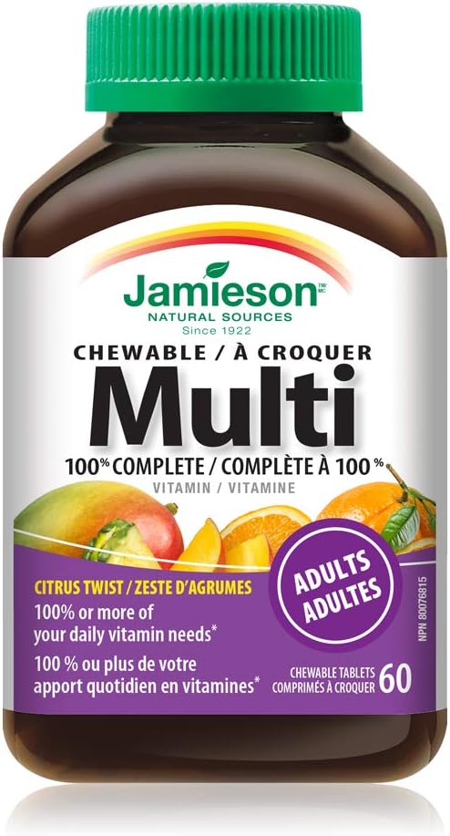 Jamieson Citrus Twist Multi Adult Chewable Multivitamin - 60 Tablets