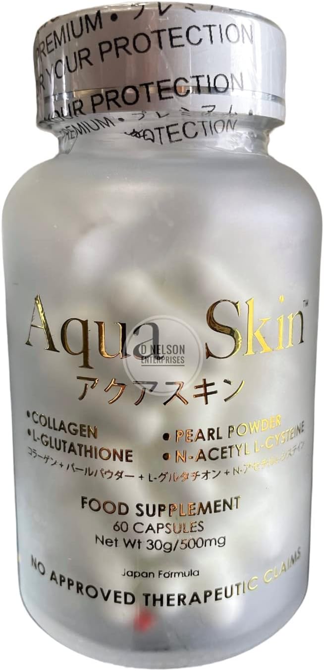 Japanese Aqua Skin Glutathione Capsules - 60 Capsules, 60.0 Count