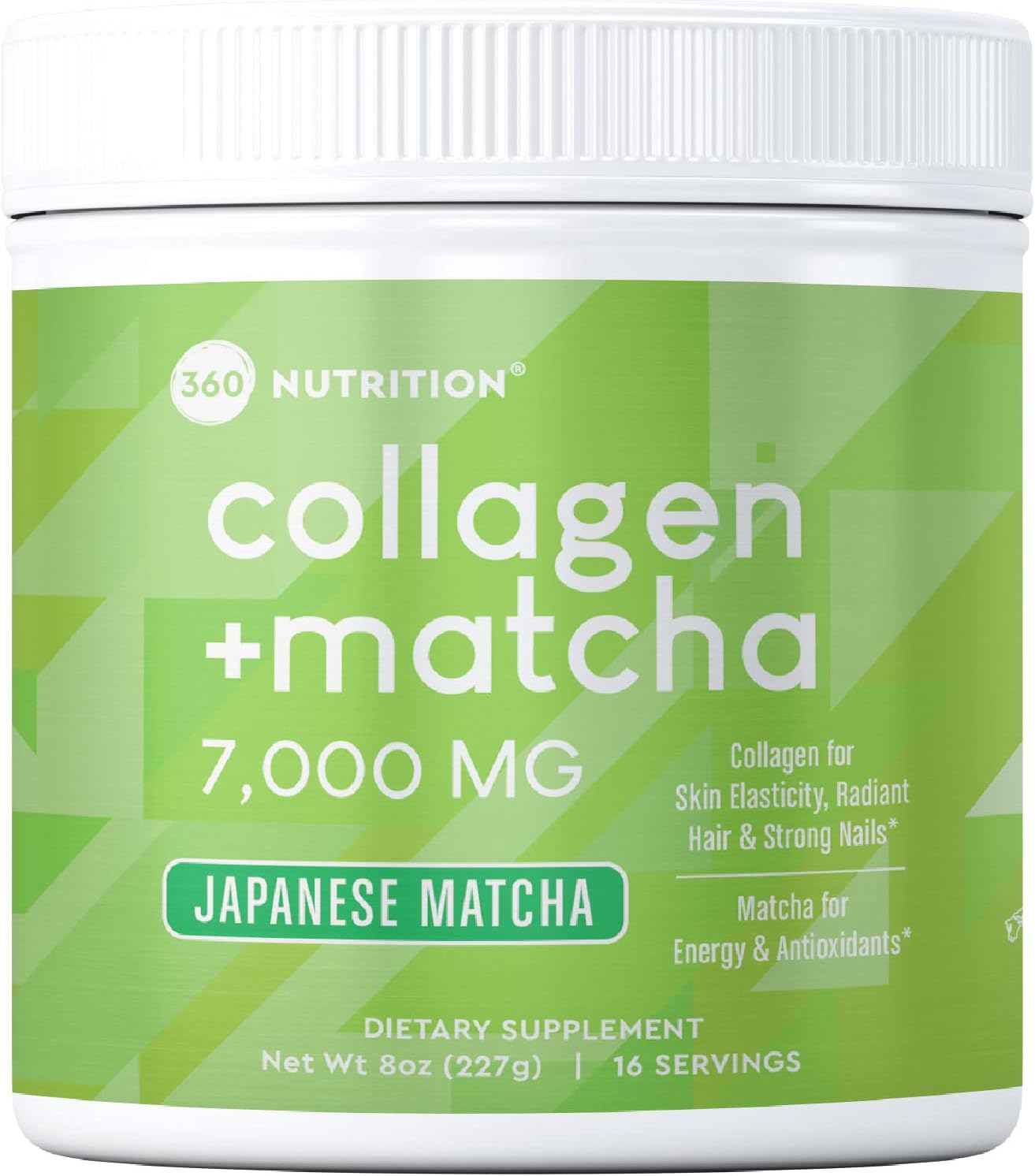 Japanese Matcha Green Tea Collagen Peptides Powder for Gut Health, Joint Support, Energy Boost, Hair Skin & Nails - Gluten Free, Keto, Paleo - Non GMO (8oz)