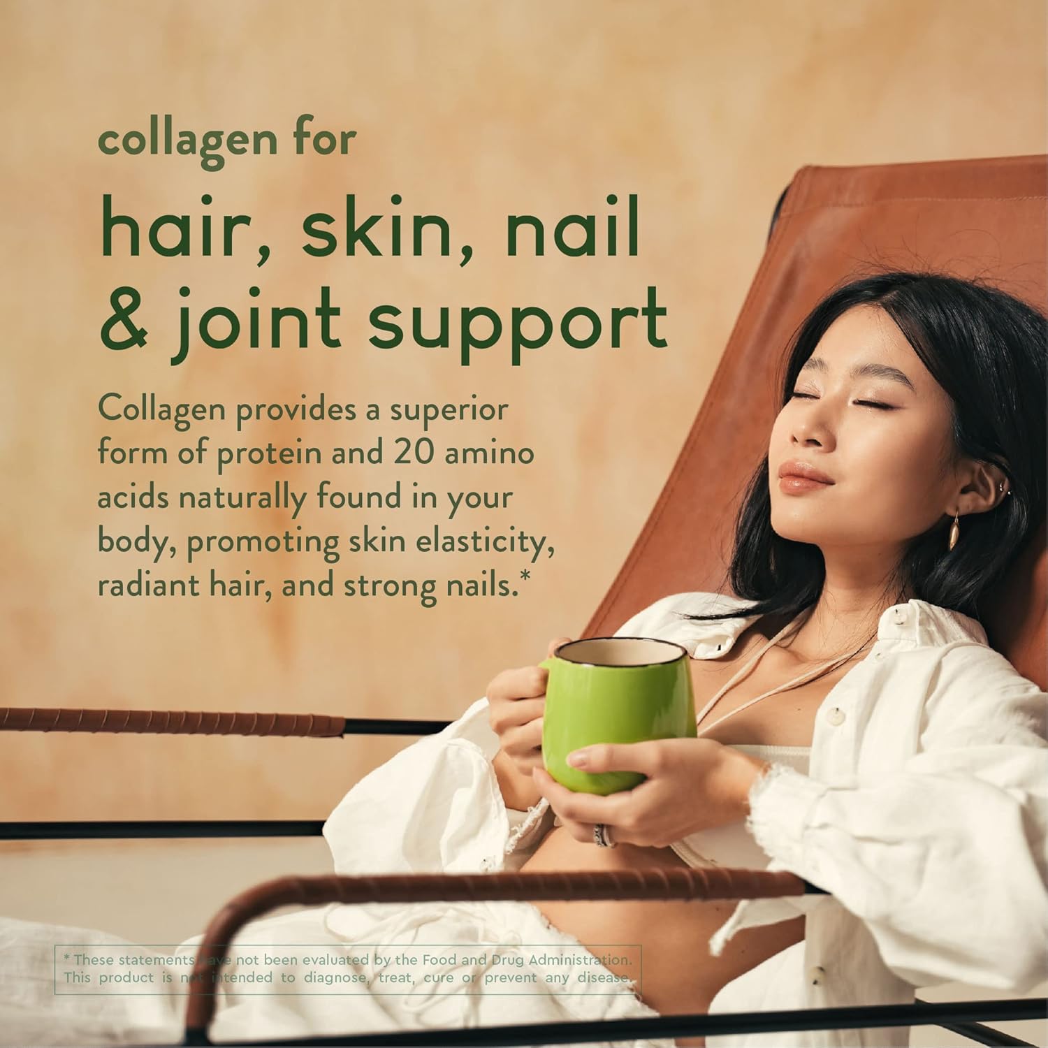 Japanese Matcha Green Tea Collagen Peptides Powder for Gut Health, Joint Support, Energy Boost, Hair Skin & Nails - Gluten Free, Keto, Paleo - Non GMO (8oz)