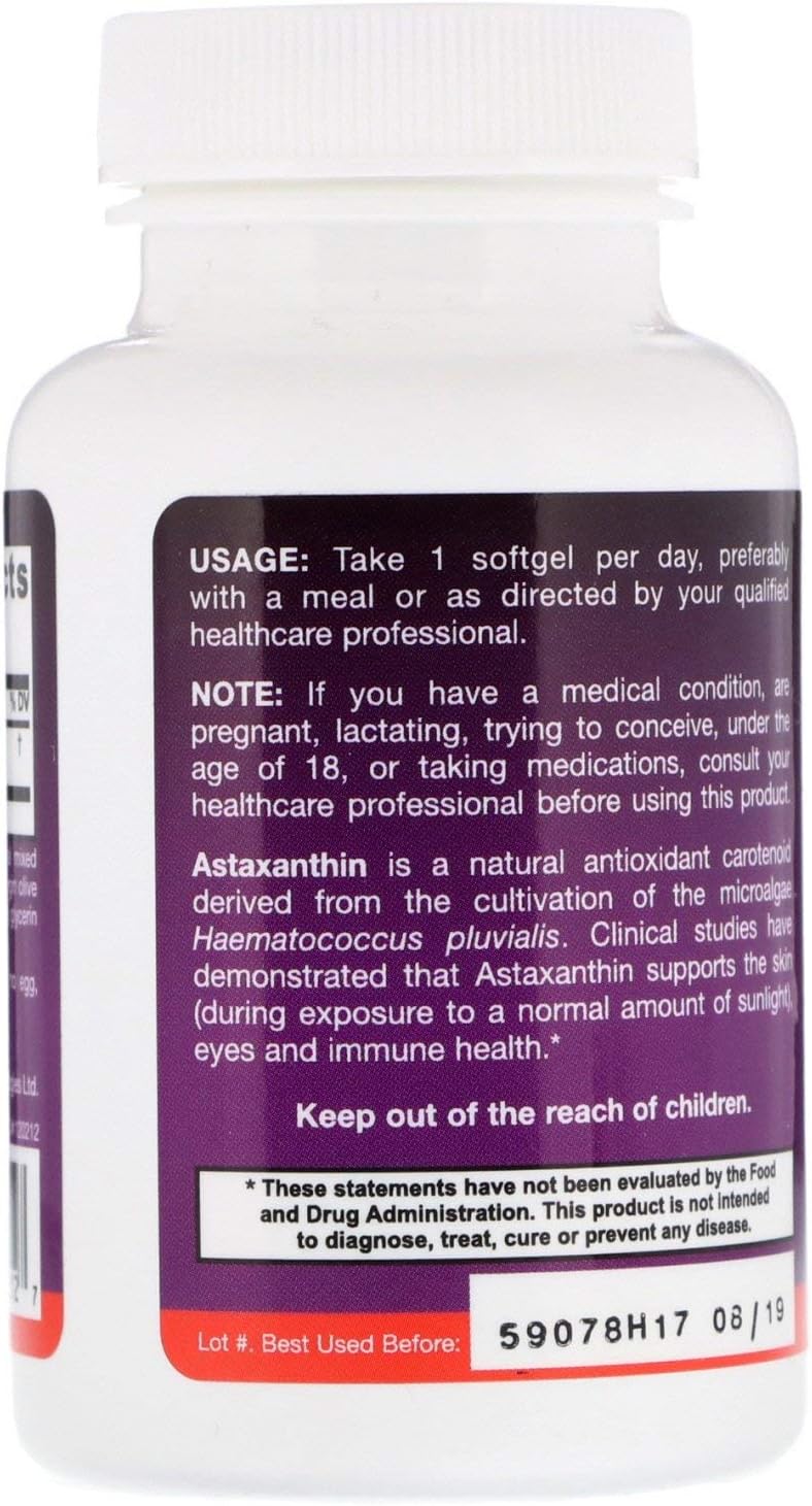 Jarrow Formulas® Astaxanthin 12 mg Softgels - Immune & Eye Health Antioxidant Support - 60 Day Supply