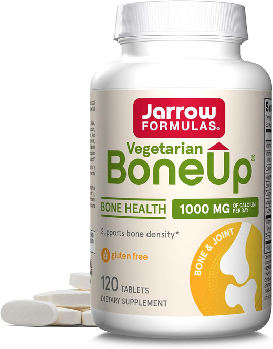 Jarrow Formulas BoneUp - Calcium, Vitamin D3, Boron, and Trace Minerals for Bone Health - 120 Vegetarian Tablets