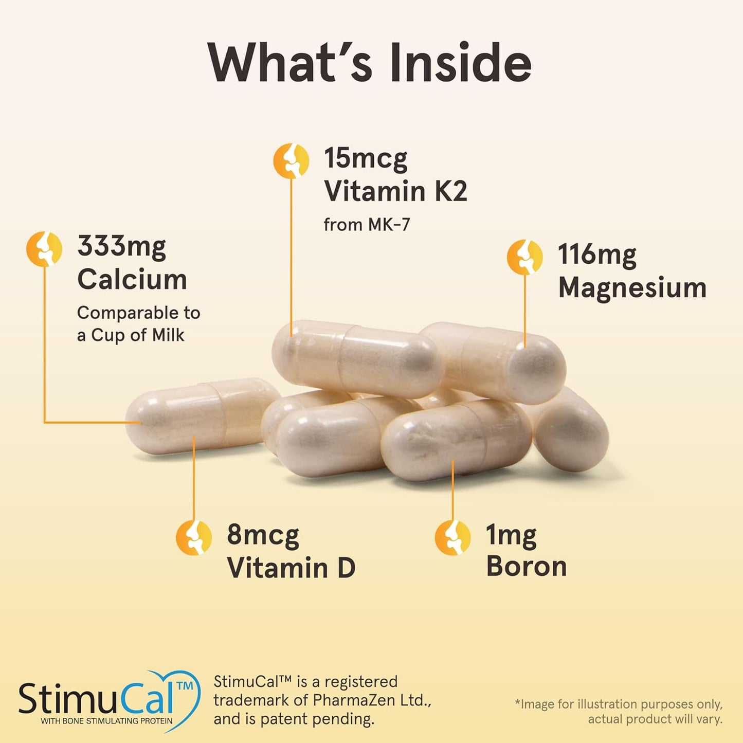 Jarrow Formulas BoneUp 3x Daily for Bone Density & Skeletal Nutrition with Vitamin D3, K2, & Calcium, 90 Capsules