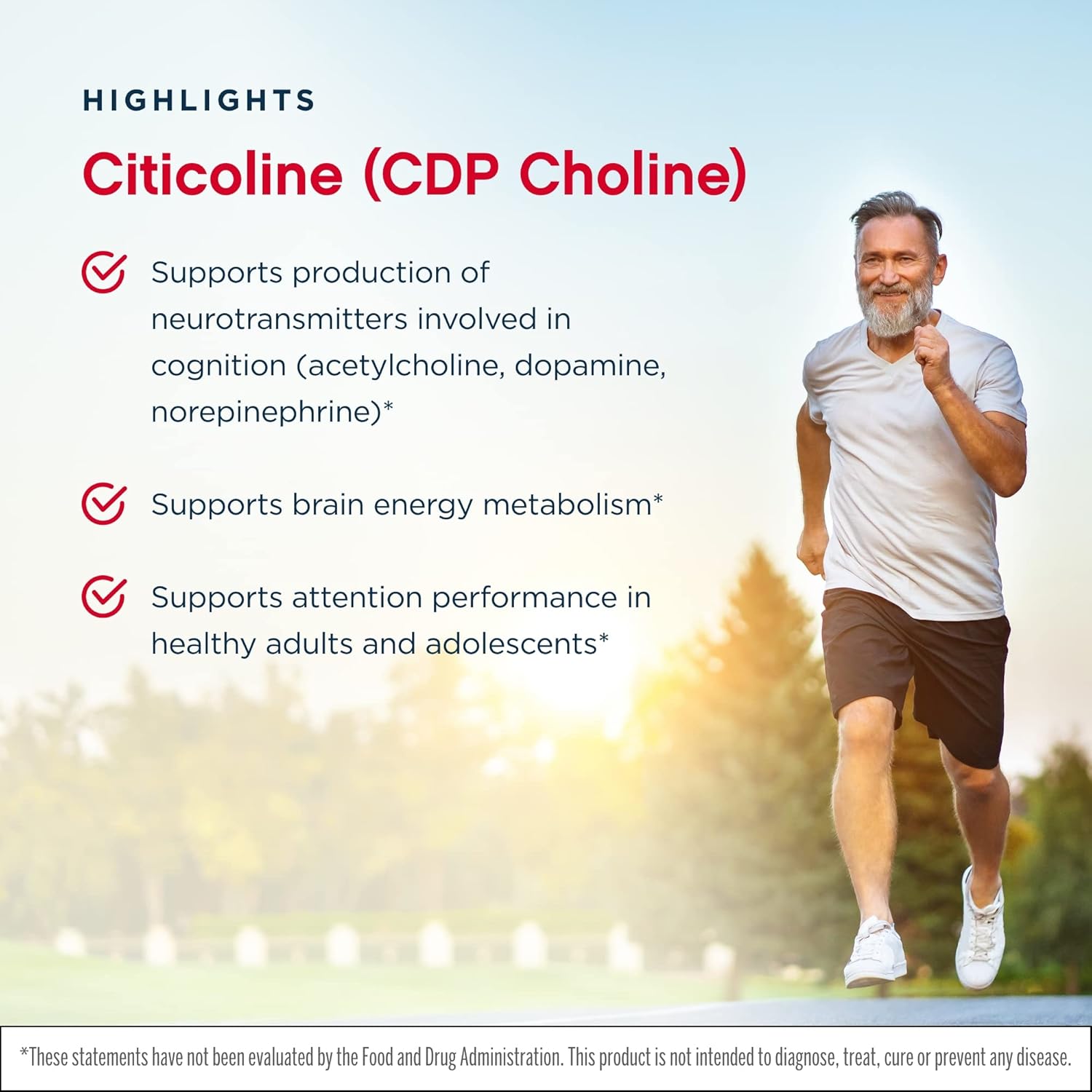 Jarrow Formulas Citicoline (CDP Choline) 250mg Capsules - Pack of 240 Servings for Brain Health & Attention Performance