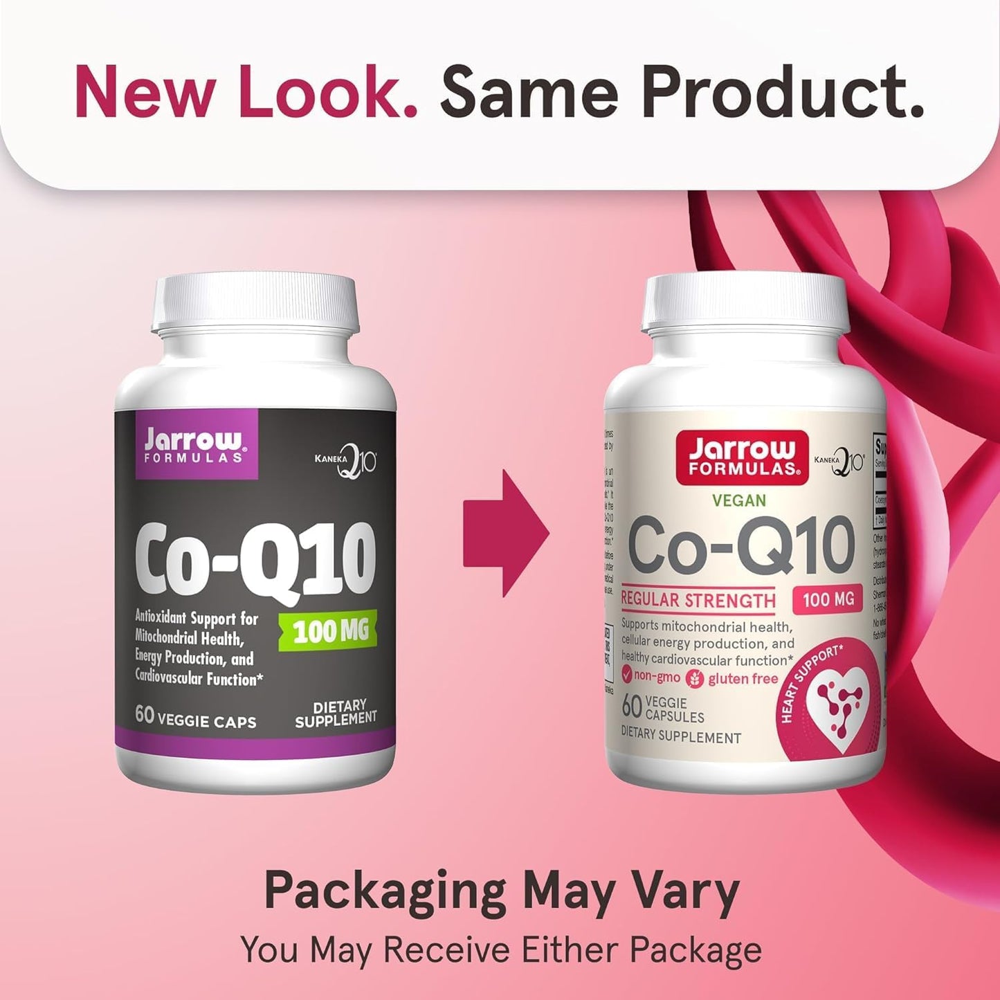 Jarrow Formulas CoQ10 100mg Capsules - Antioxidant Support for Energy & Heart Health - 60 Servings