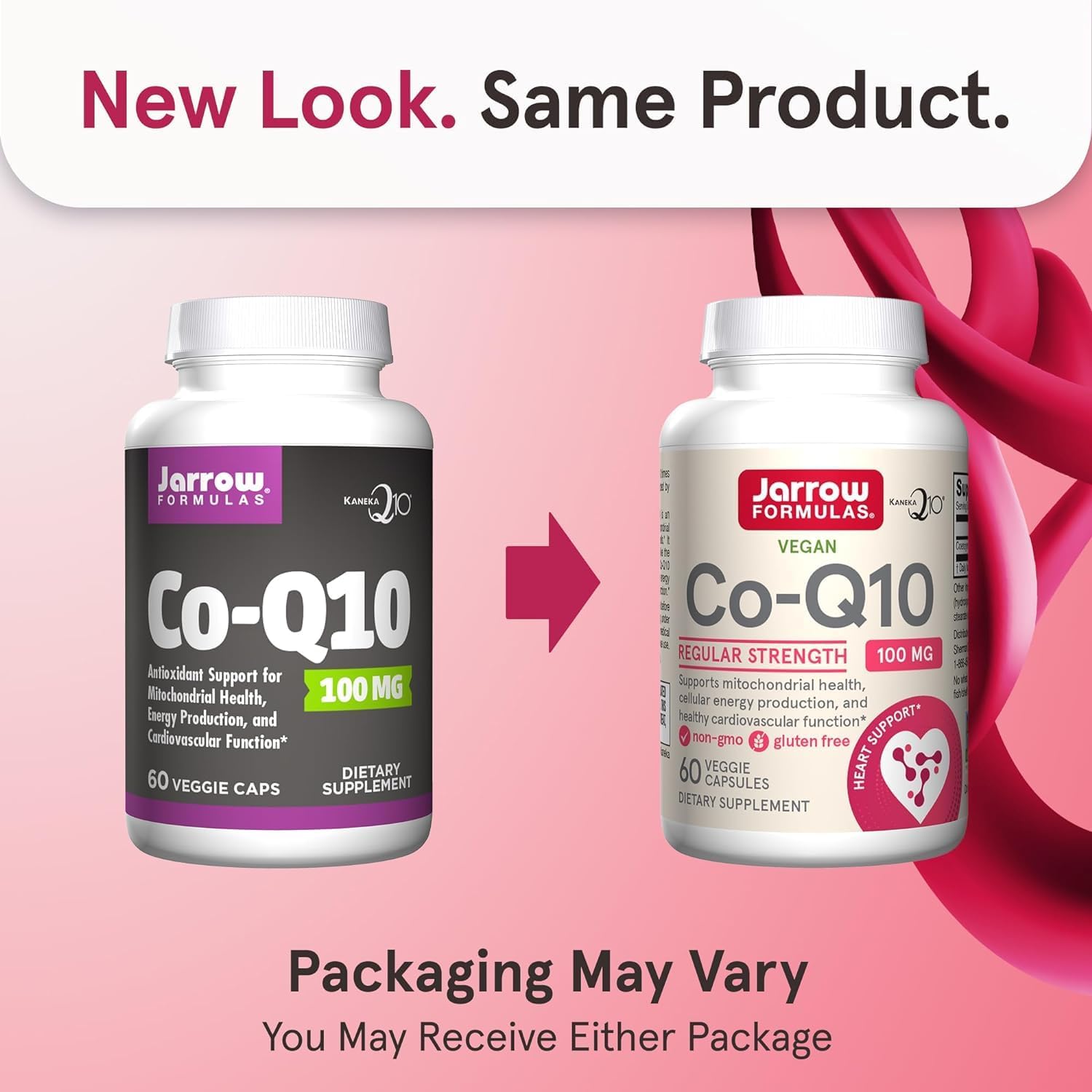 Jarrow Formulas CoQ10 100mg Capsules - Antioxidant Support for Energy & Heart Health - 60 Servings