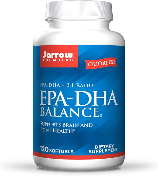 Jarrow Formulas® EPA-DHA Balance® Softgels - 1,200 mg Omega-3 Fatty Acids for Heart Health - 120 Softgels, 60 Day Supply