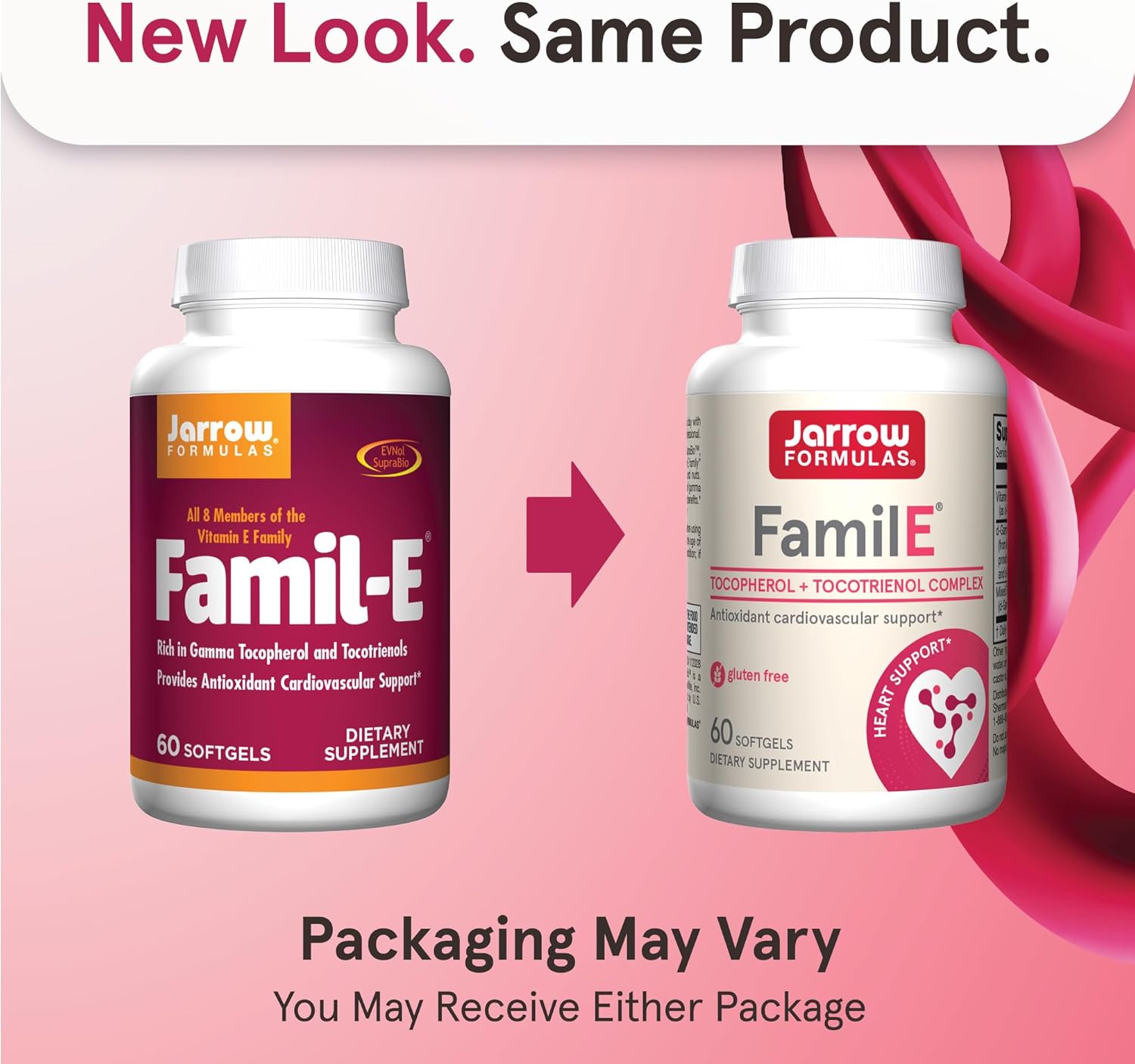 Jarrow Formulas FamilE Tocopherol Tocotrienol Complex Antioxidant Cardiovascular Support 60 Softgels