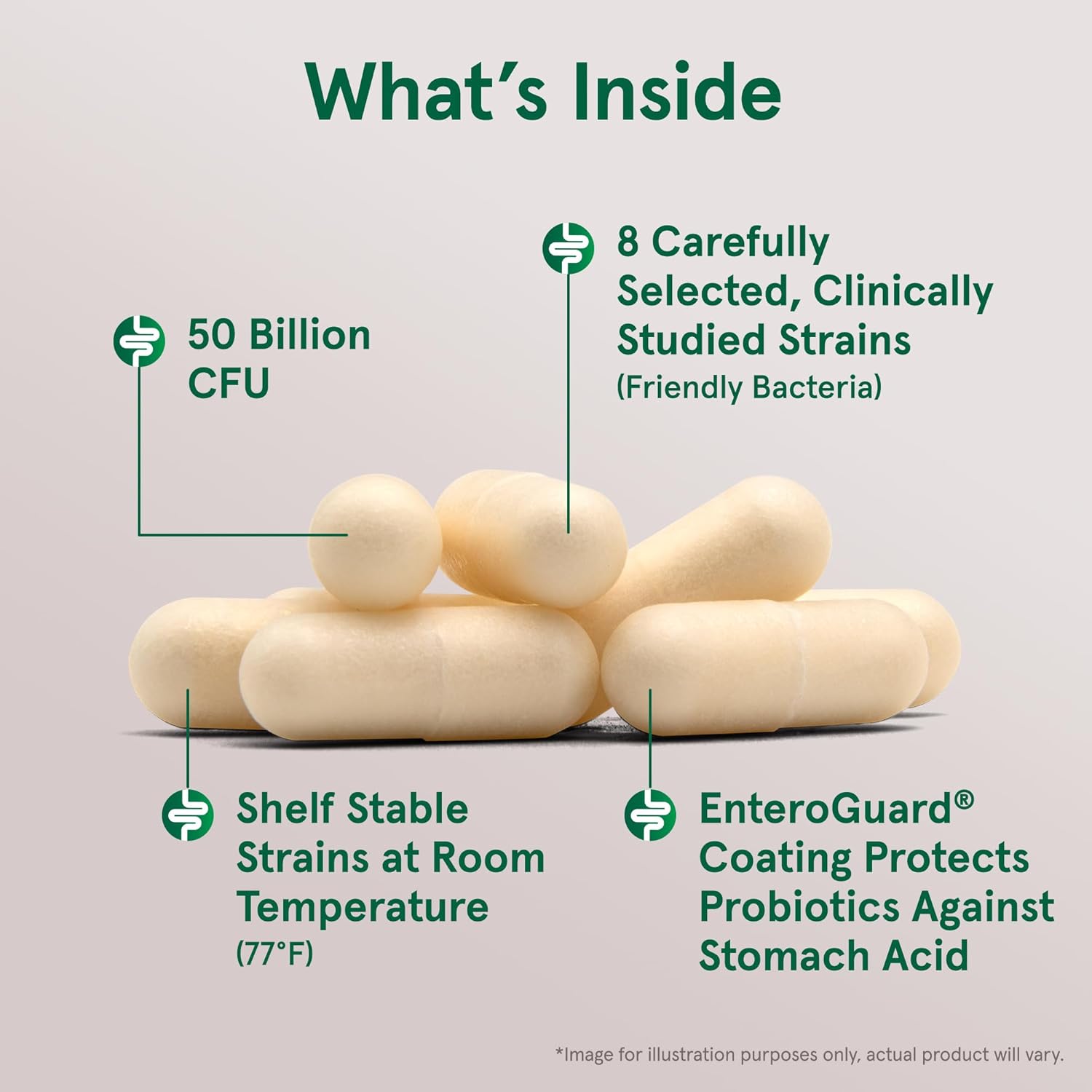 Jarrow Formulas Jarro-Dophilus EPS Probiotics 50 Billion CFU, 8 Strains, Gut Health Support, 30 Capsules x12