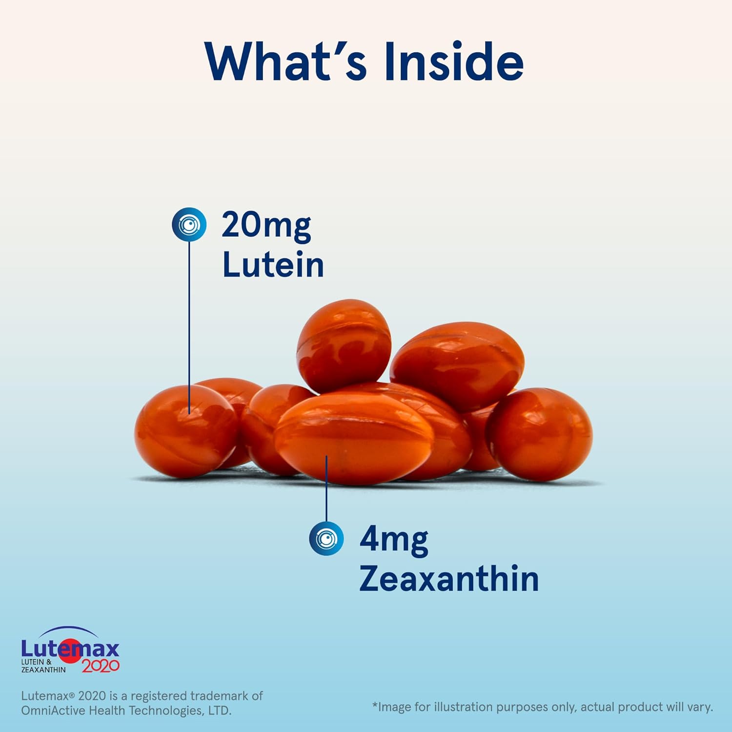 Jarrow Formulas Lutein 20 mg with Zeaxanthin Softgels - 120 Day Supply for Visual Function and Macular Health