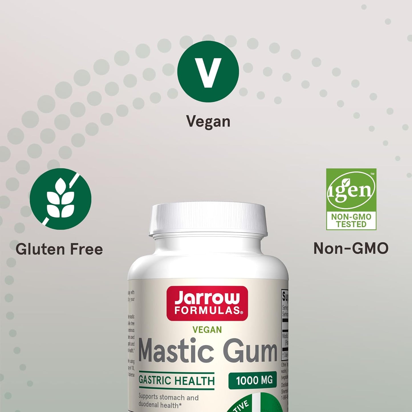 Jarrow Formulas Mastic Gum 1000mg Capsules - Gastrointestinal Health Support - 120 Veggie Caps, 60 Day Supply (Pack of 12)