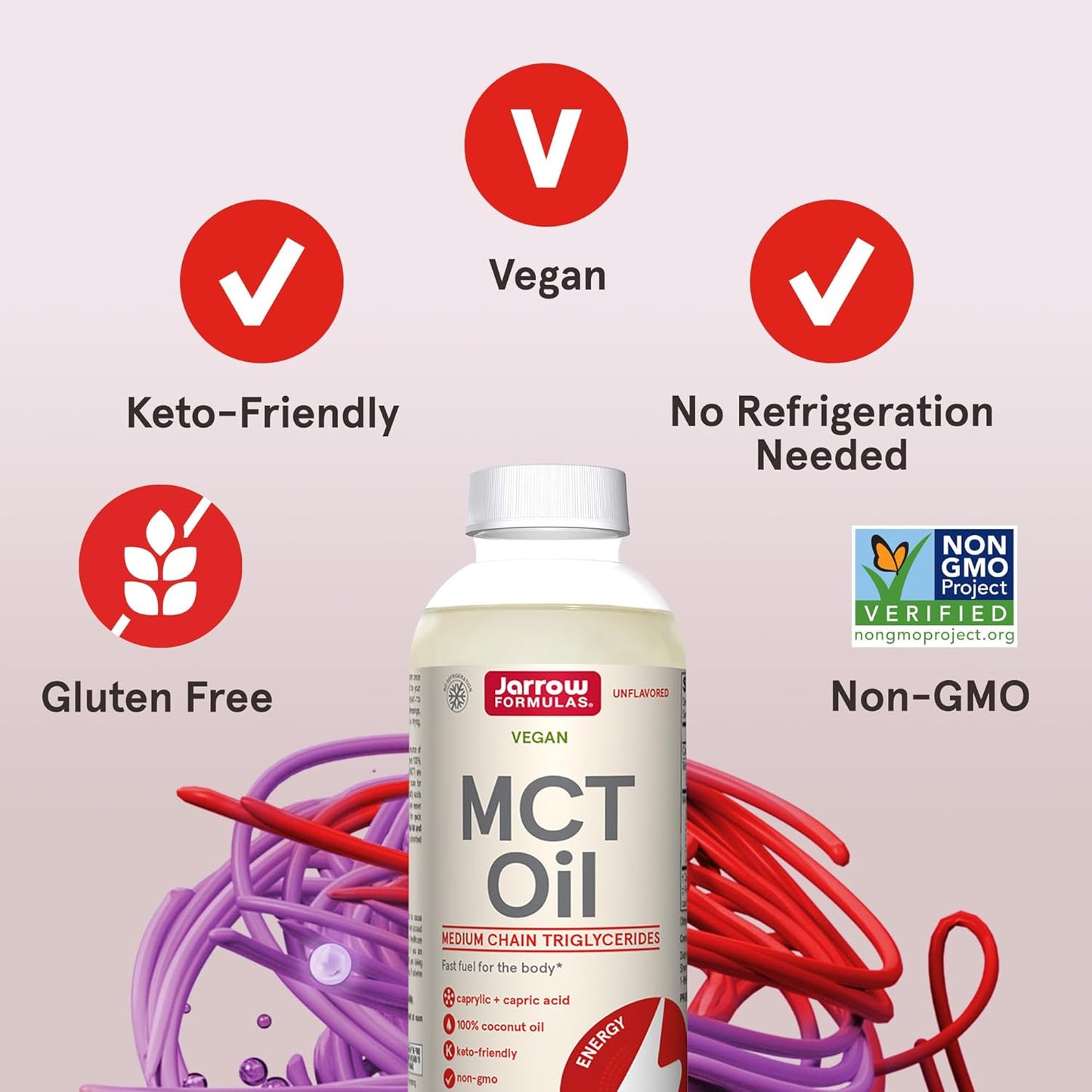 Jarrow Formulas MCT Oil - Ketogenic Diet Support for Quick Energy - 20 fl oz Liquid Oil - 39 Day Supply