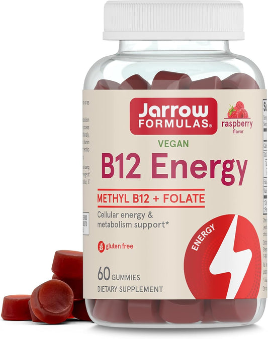Jarrow Formulas® Methyl B12 and Folic Acid Energy Gummies for Adults - 60 Gummies, 30 Day Supply