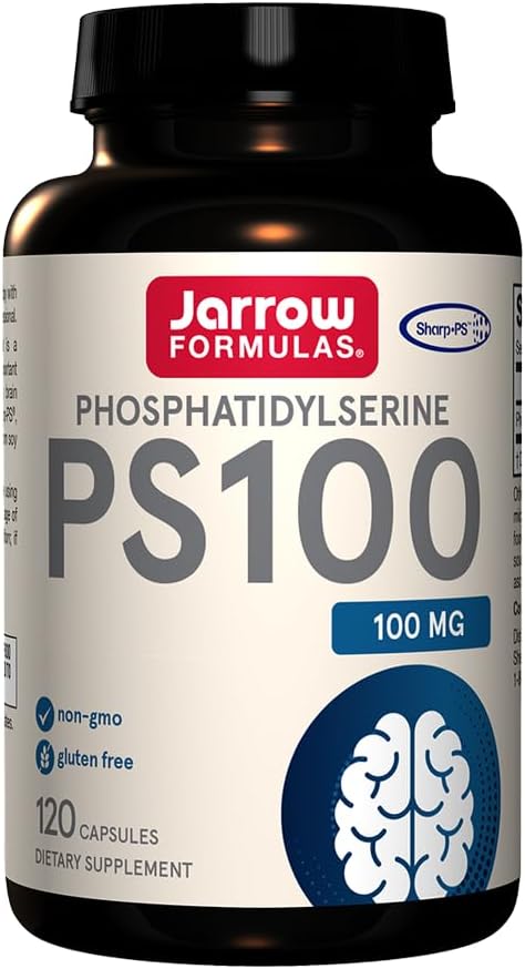 Jarrow Formulas PS-100 Phosphatidylserine Supplement - 100 mg - 120 Capsules for Memory and Cognitive Support