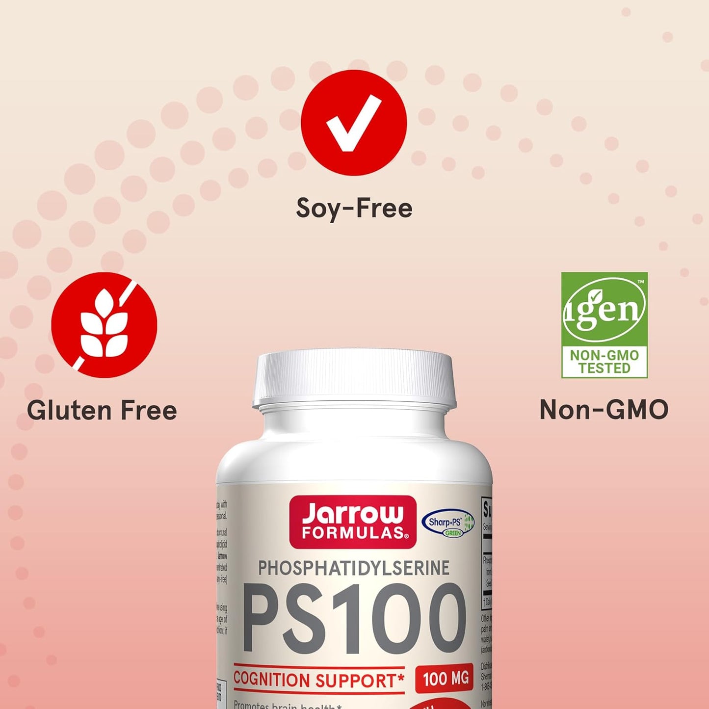 Jarrow Formulas PS100 Phosphatidylserine Softgels - 100mg Brain Health Support - 120 Count Pack of 12