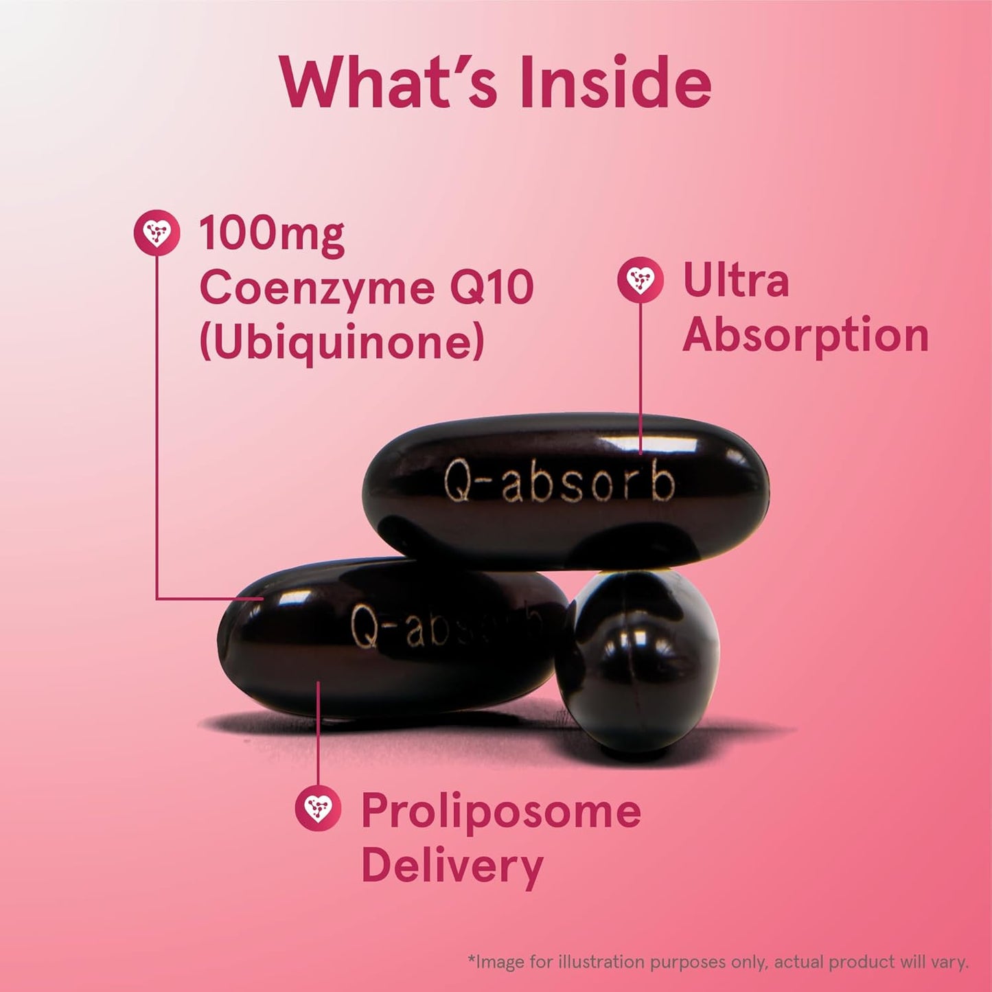 Jarrow Formulas Q-absorb CoQ10 100mg Softgels - Antioxidant Support for Cardiovascular Health - 60 Day Supply