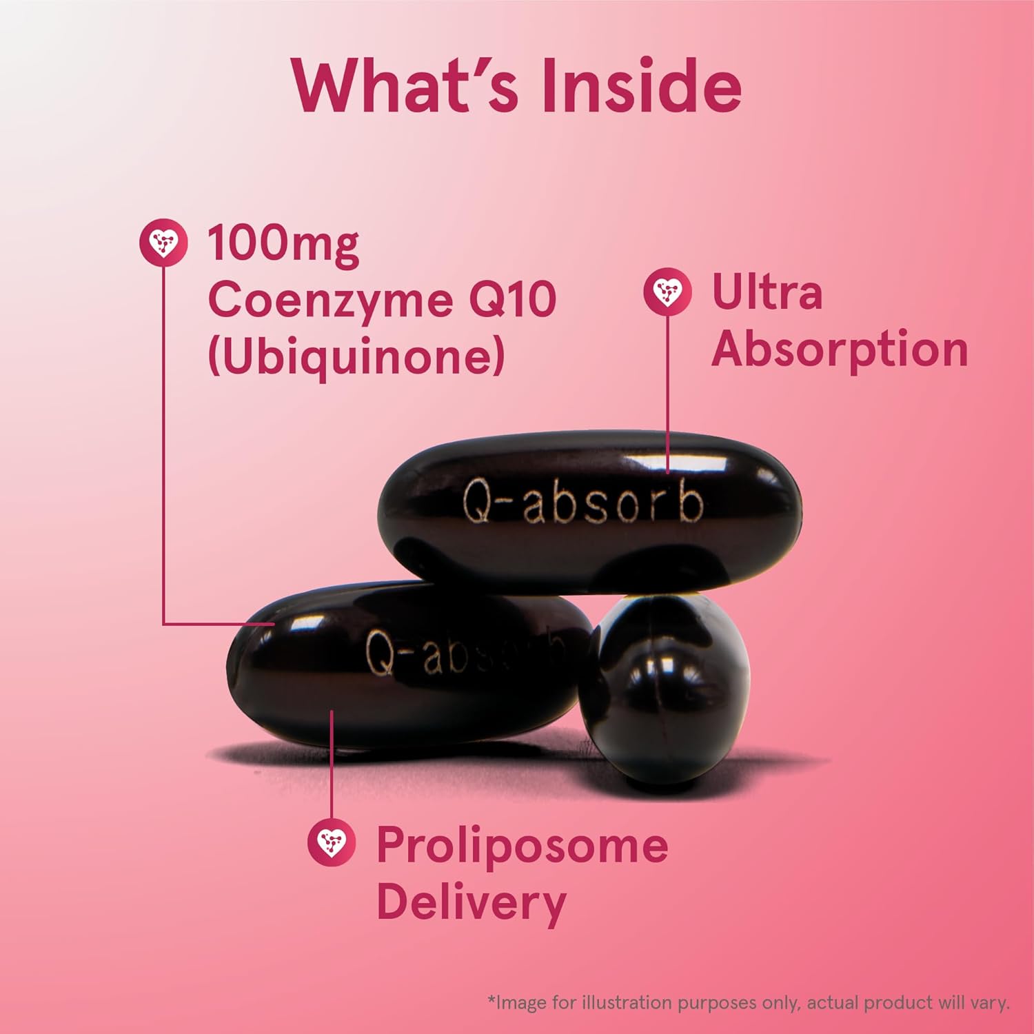 Jarrow Formulas Q-absorb CoQ10 100mg Softgels - Antioxidant Support for Cardiovascular Health - 60 Day Supply